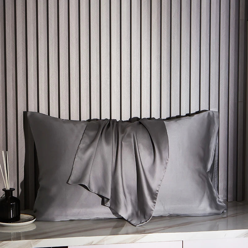 100% Natural Mulberry Silk Pillowcases - Grey