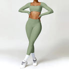 2-Piece Quick-Dry Workout Set Green