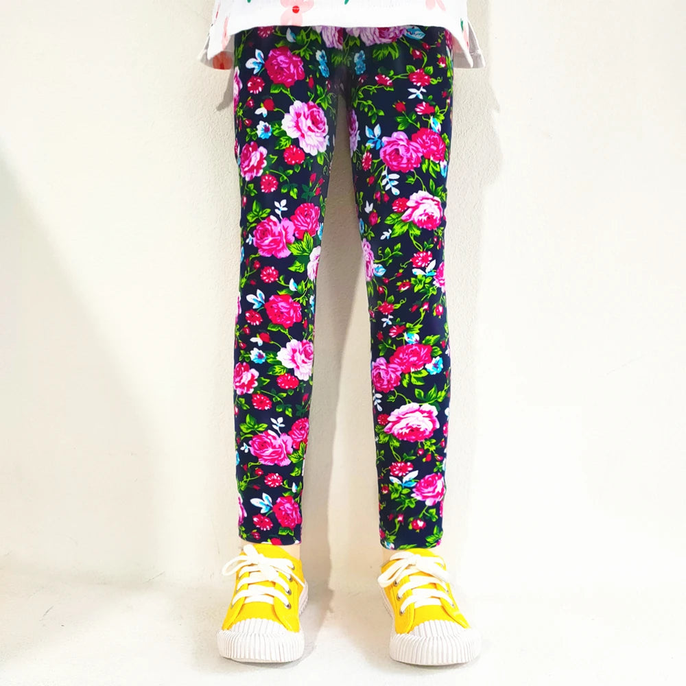 Adorable Little Girls Leggings Roses