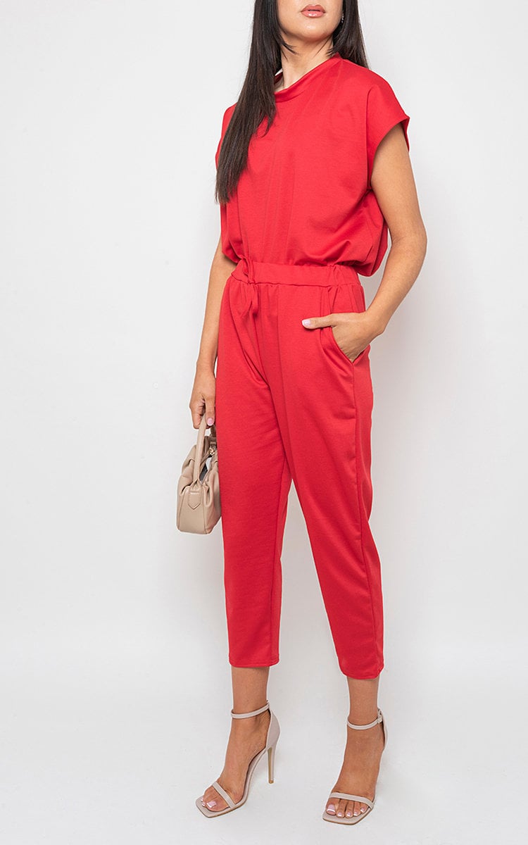 Boxy Loungewear Set Red