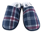 Dunlop Checked Mule Slippers Navy