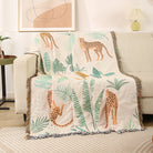 Exotic Boho Throw Blanket Jungle Leopard