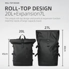 Expandable USB Waterproof Men's Backpack