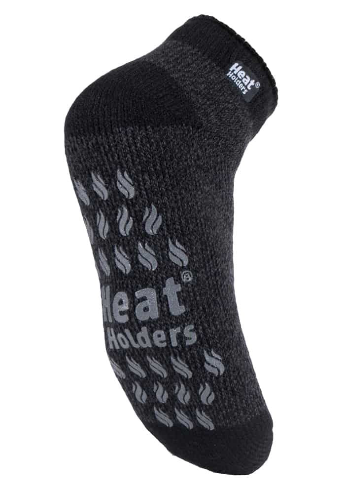 Heat Holders Grip Slipper Socks Charcoal Black