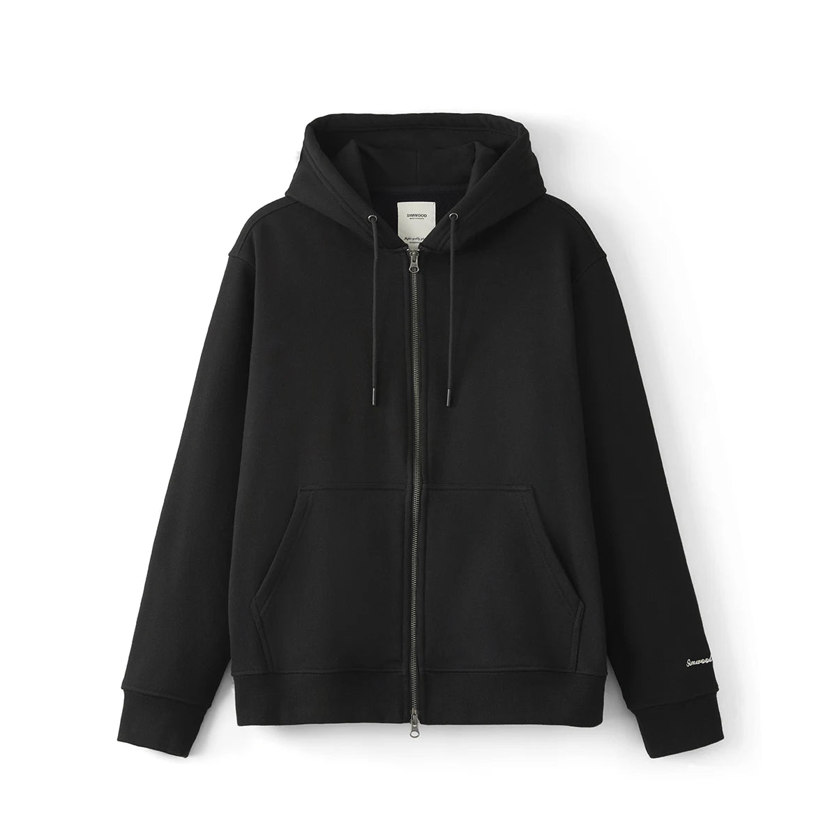 Heavyweight Full-Zip Men's Pique Hoodie Black