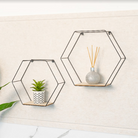 Hexagonal Wall Shelves - Set of 2