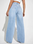 High-Waist Women's Blue Denim Jeans