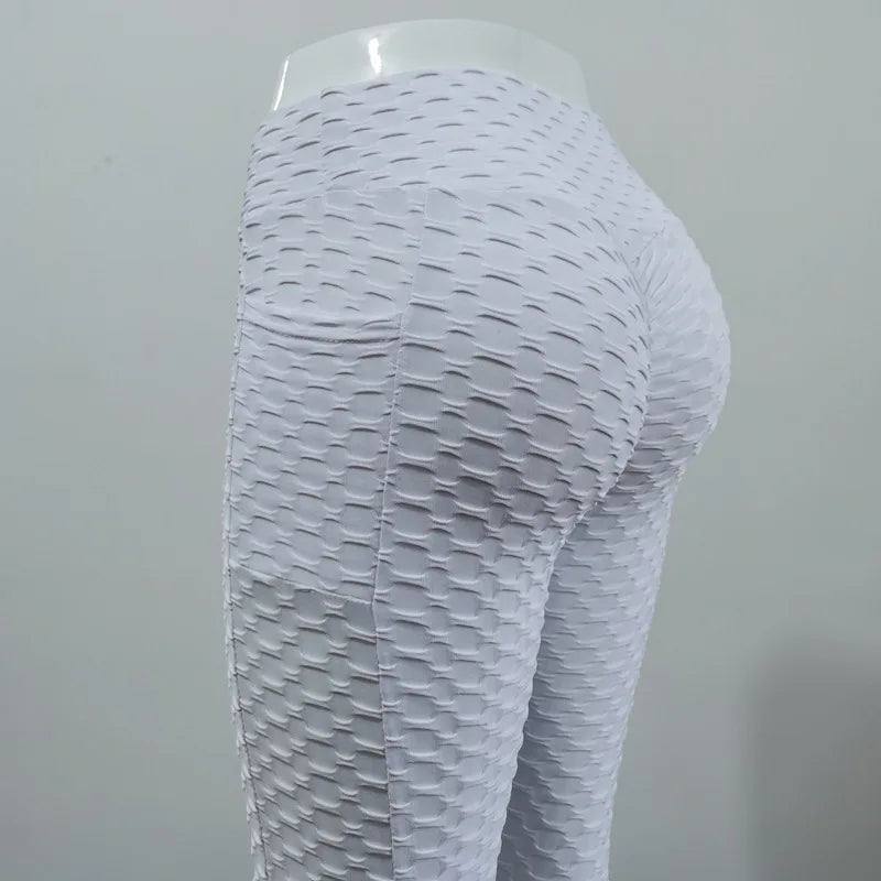 High Waist Pocket Fitness Leggings Light Grey