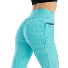 High Waist Pocket Fitness Leggings Turqouise