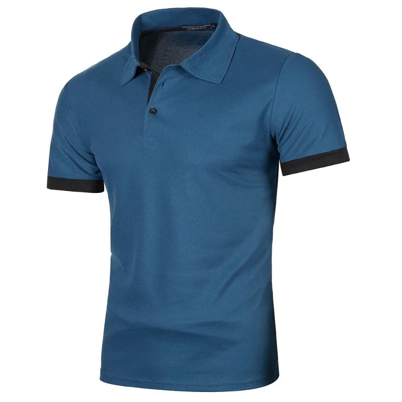 Lightweight Breathable Polo Shirt Blue