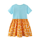 Little Girls Giraffe Appliqué Dress