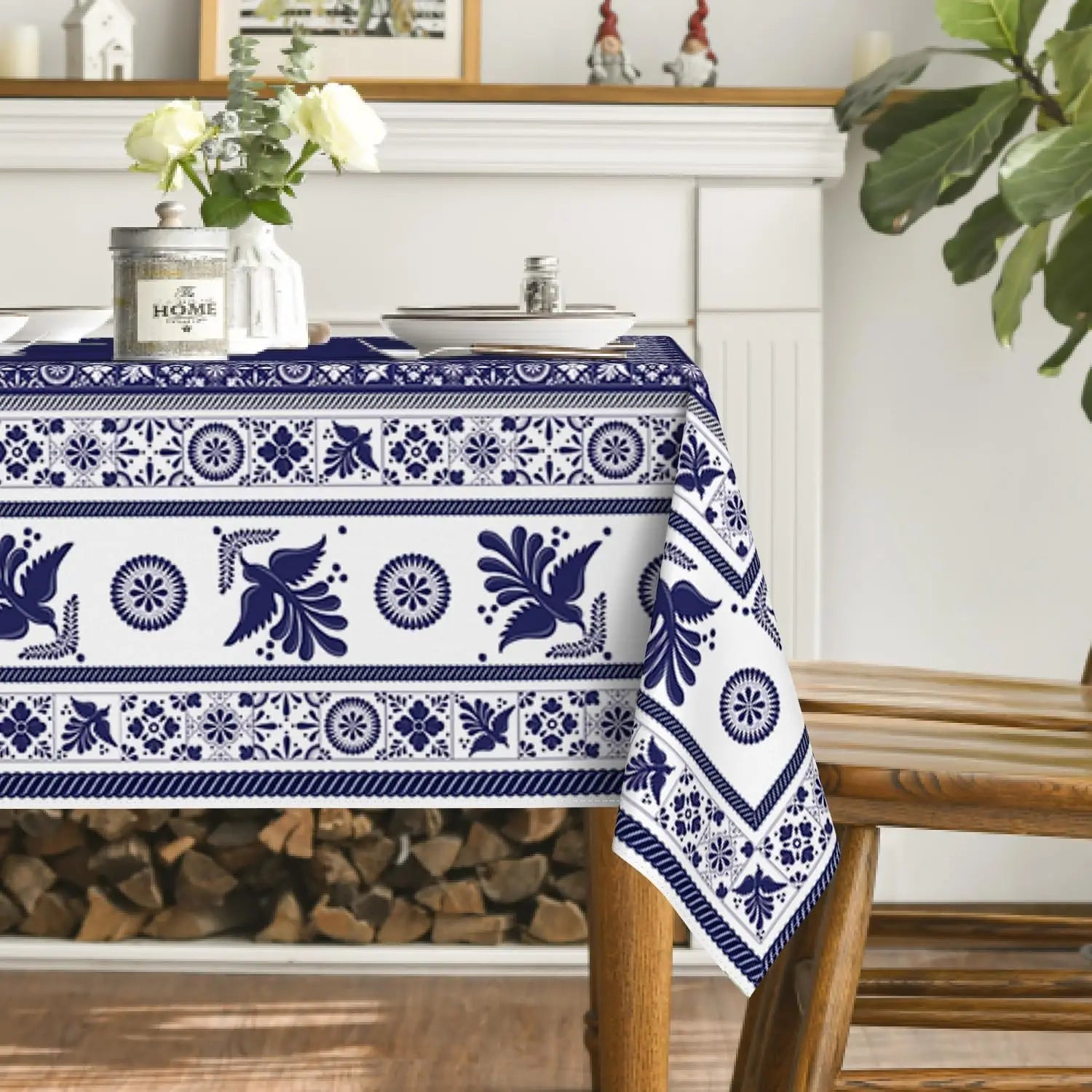 Mediterranean Folk Art Tablecloth