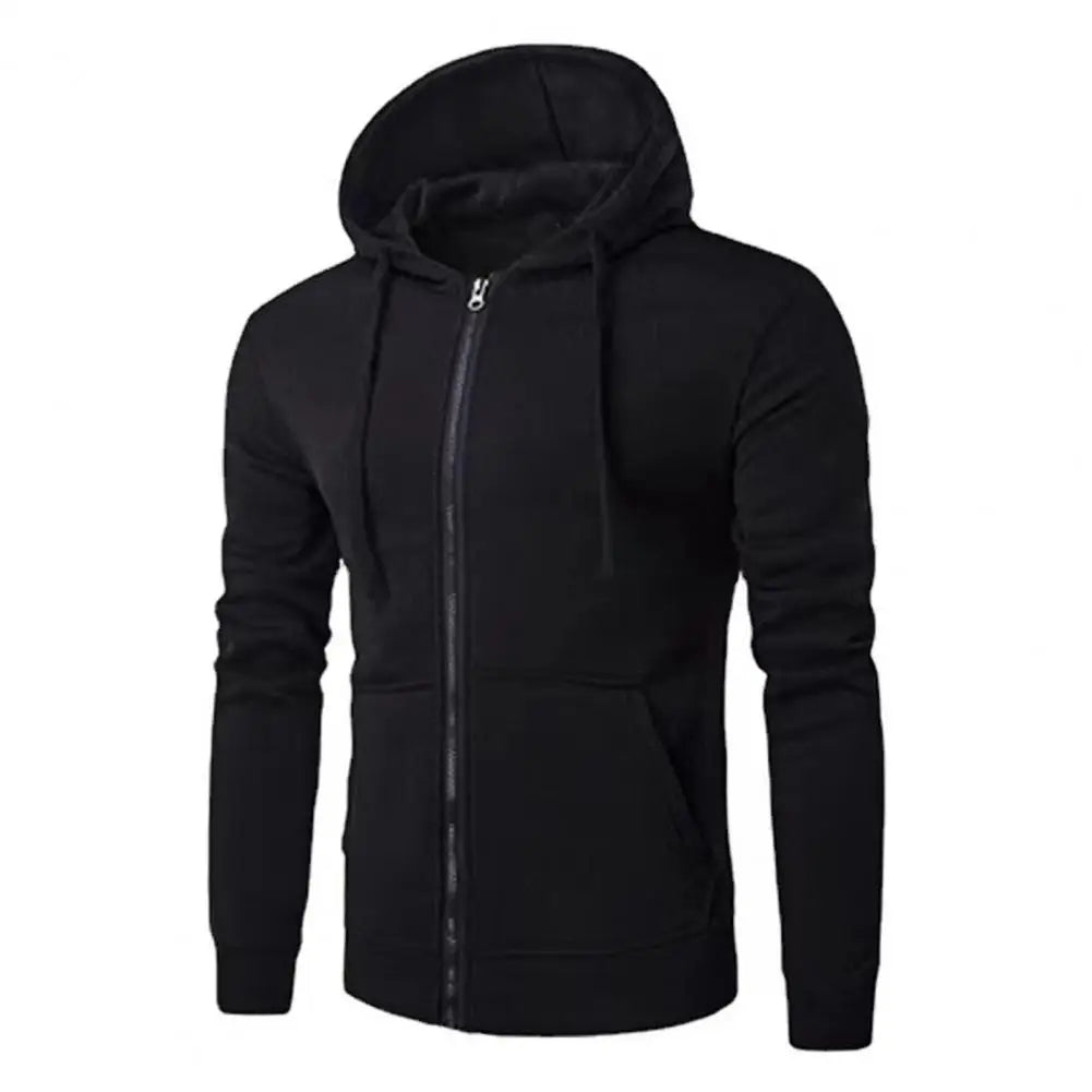 Men's Casual Zip Hoodie Black