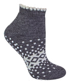 Nordic Grip Slipper Socks Charcoal Grey