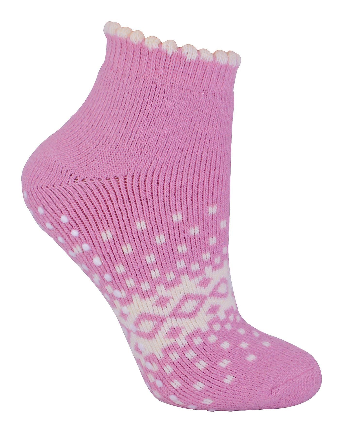 Nordic Grip Slipper Socks Pink