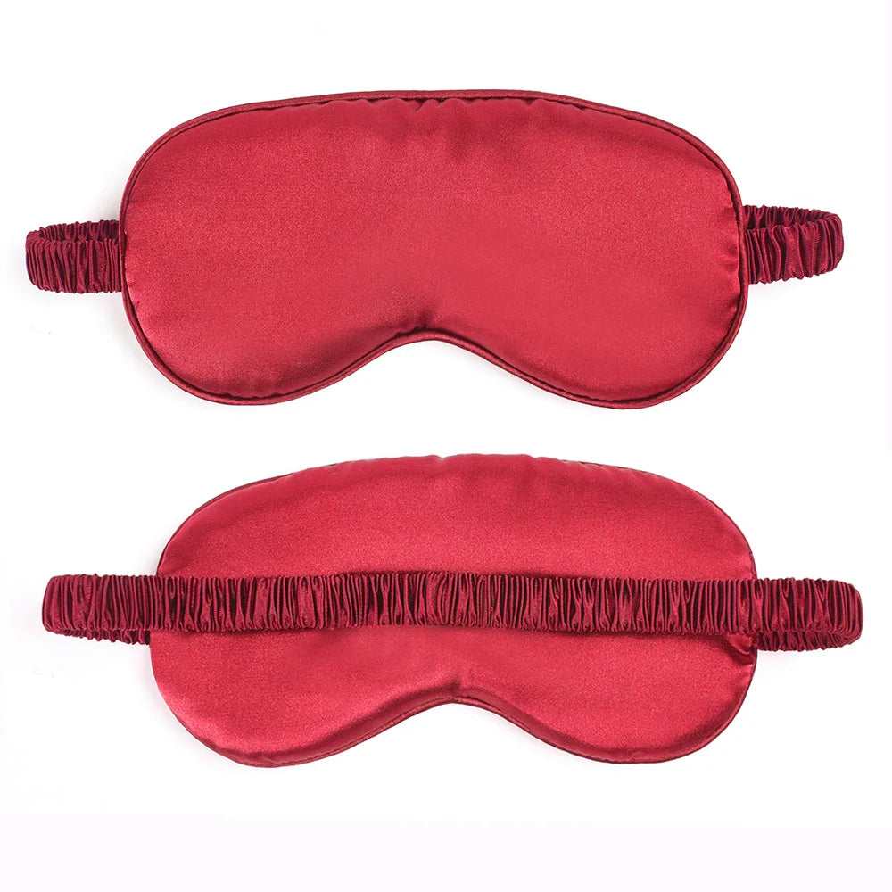 Pure Silk Padded Sleep Mask Red