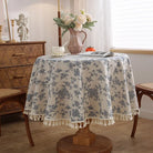 Round Floral Tablecloth