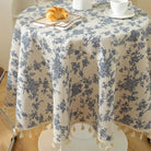 Round Floral Tablecloth