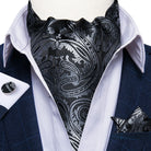 Men's Silk Cravat Set with Cufflinks and Pocket Square