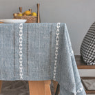 Scandinavian Stripe Tablecloth Blue