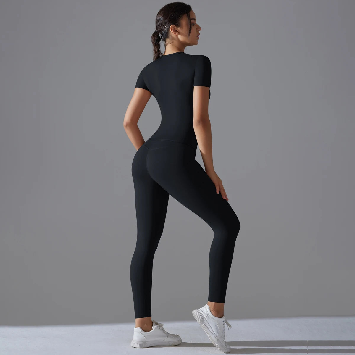 Seamless Workout Two-Piece Set Black