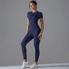 Seamless Workout Two-Piece Set Blue