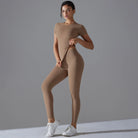 Seamless Workout Two-Piece Set Brown