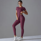 Seamless Workout Two-Piece Set Burgundy