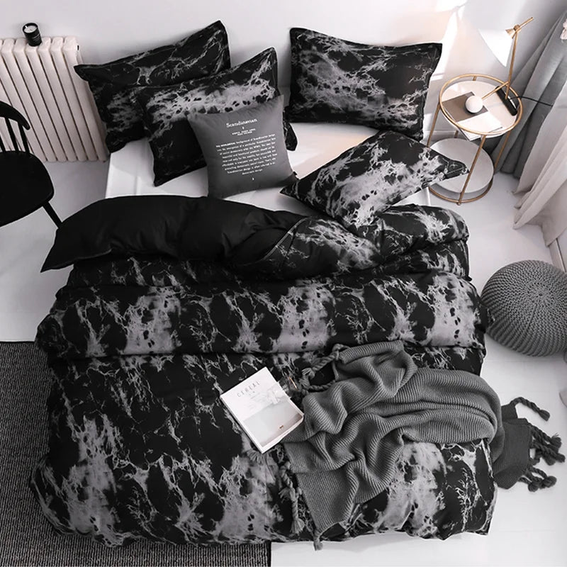 Stylish Modern Duvet Cover Set in Black