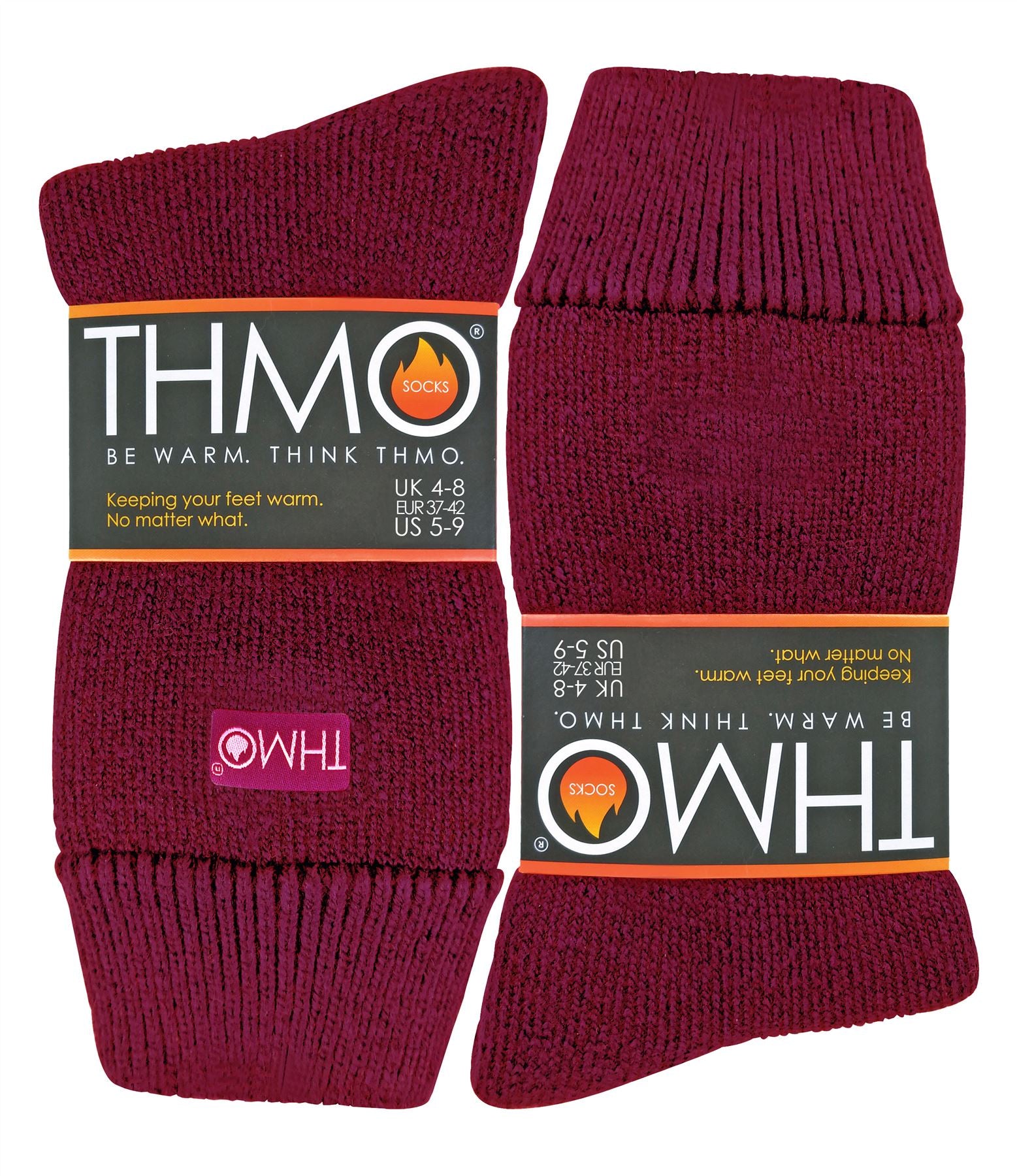 THMO Thermal Slipper Socks Red