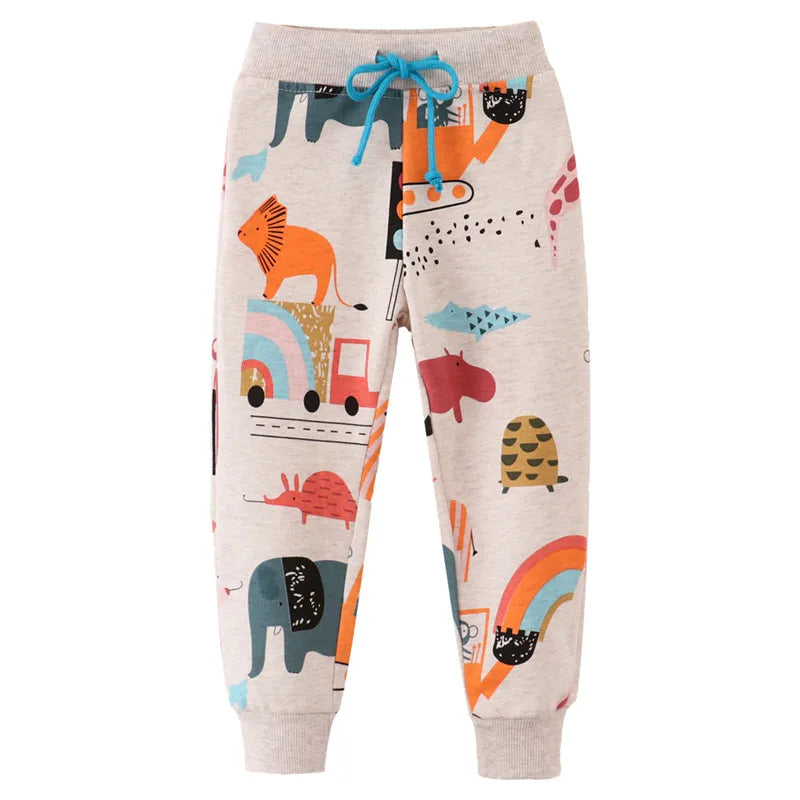 Trendy Cartoon Boys Jogging Pants