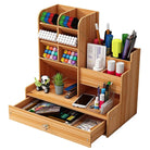 Wooden Desk Organiser with Drawer