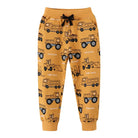 Yellow Construction Truck Print Boys Jogging Pants